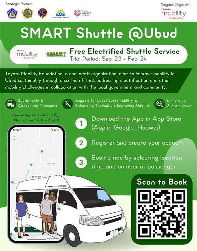 Program Sustainable Mobility Advancing Real Transformation (SMART) mulai diuji coba di Gianyar Bali 22 September 2023.