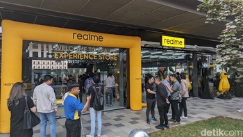 Ini dia Realme Experience Store, toko Realme yang berlokasi di Pantai Indah Kapuk (PIK) 2. Foto: Virgina Maulita Putri/detikINET
