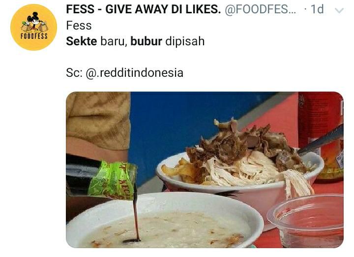 sekte makan bubur ayam yang unik