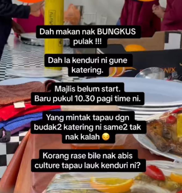 Tak Tahu Diri! Tamu Ini Minta Bungkus Makanan Sebelum Pesta Kawinan Mulai