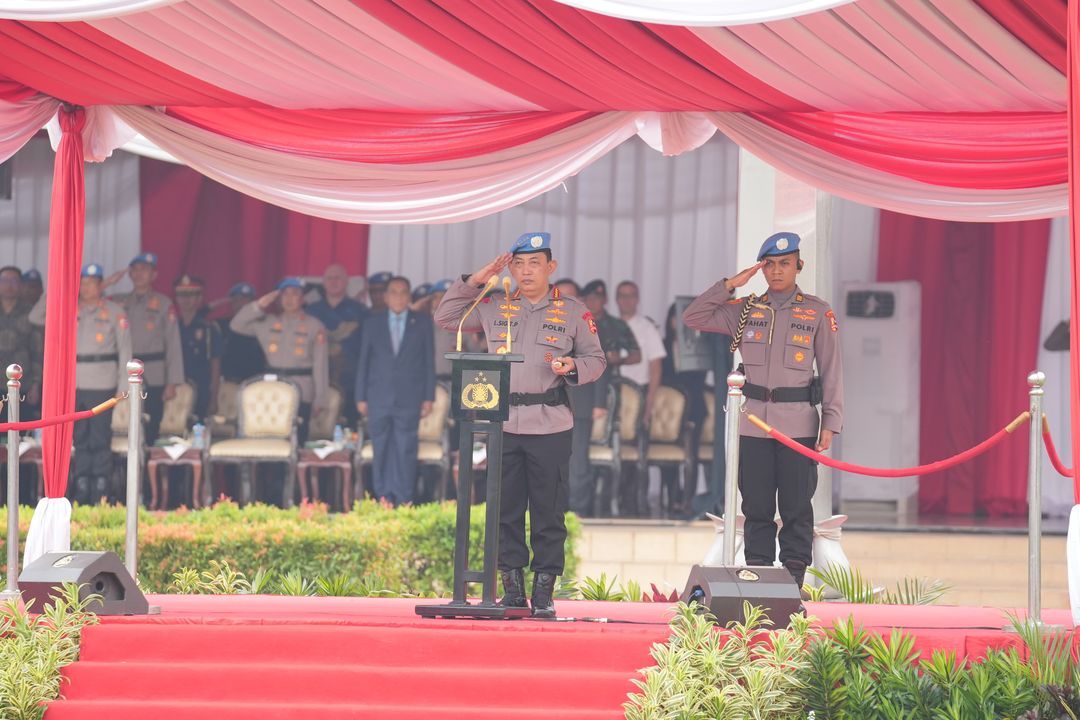 Upacara pelepasan Kontingen Garbha Satgas FPU 5 Minusca