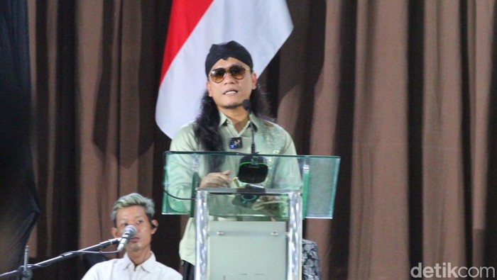 Gus Miftah dalam acara Sarapan Bareng 1000 Guru Ngaji se-DIY Bersama Gus Miftah dan Prabowo Subianto di Hotel Prima SR, Sleman, Rabu (20/9/2023)