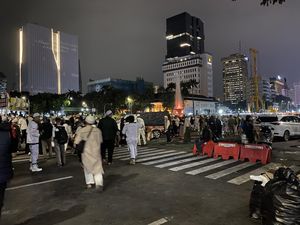 Massa GNPR Demo soal Rempang di Kawasan Patung Kuda Bubarkan Diri