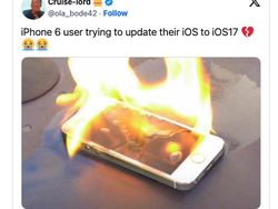 Meme Kocak iOS 17, Pengguna iPhone XS Meringis iPhone X Menangis