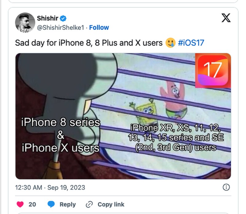 Meme iOS 17