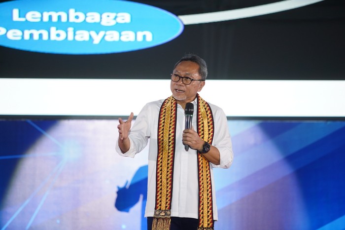 Menteri Perdagangan Zulkifli Hasan saat memberikan kuliah umum di Universitas Lampung (Unila)