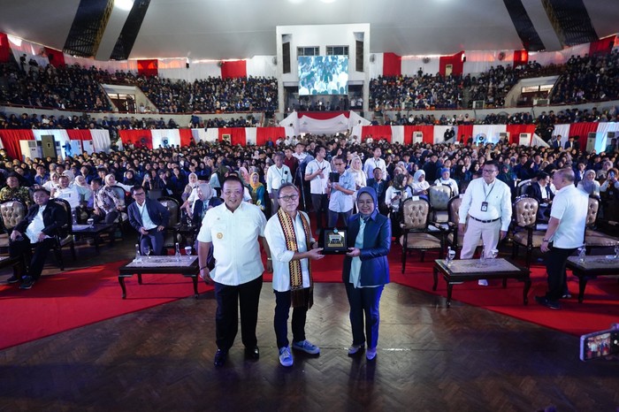 Menteri Perdagangan Zulkifli Hasan saat memberikan kuliah umum di Universitas Lampung (Unila)