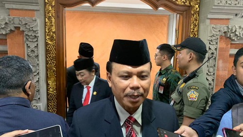 Sekretaris Daerah (Sekda) Provinsi Bali Dewa Made Indra di kantor Gubernur Bali, Rabu (20/9/2023). (Rizki Setyo Samudero)