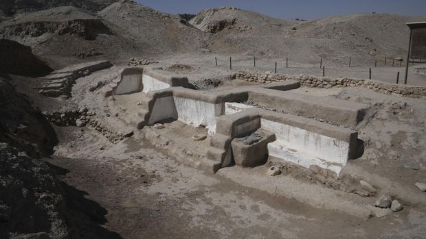 Situs arkeologi Tell es-Sultan di dekat Jericho, Tepi Barat, Palestina. (AP Photo/Mahmoud Illean)