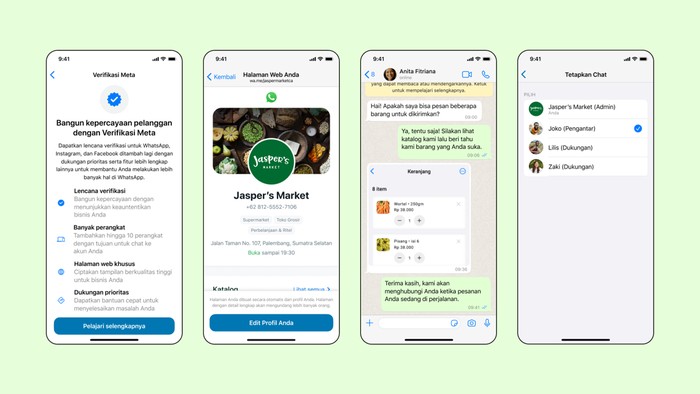 WhatsApp uji coba program Meta Verified
