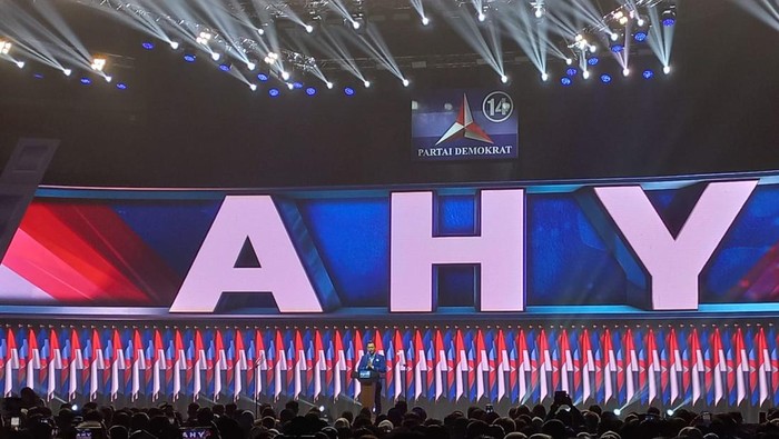 AHY di rapimnas Demokrat (Anggi/detikcom)