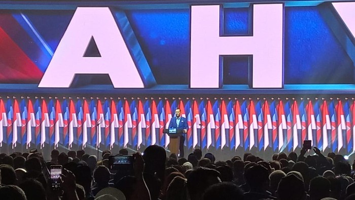 AHY di rapimnas Demokrat (Anggi/detikcom)