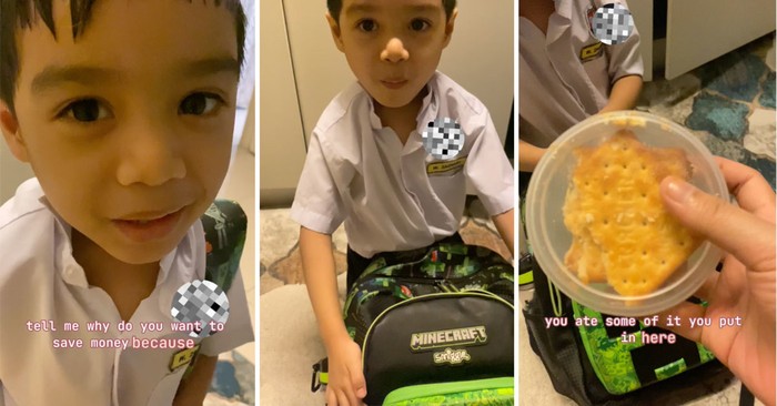 Bocah inisiatif membawa bekal makanan sendiri