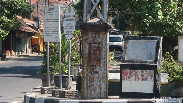 Cagak Aniem Palbapang di simpang Palbapang, Bantul, Selasa (12/9/2023).