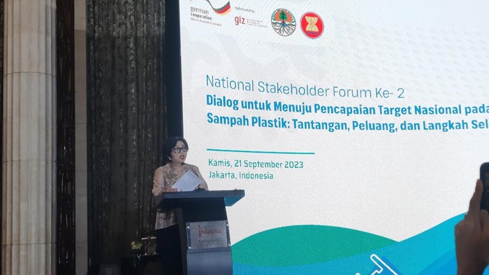 Direktur Jenderal Pengelolaan Sampah, Limbah dan B3 (PSLB3), Rosa Vivien Ratnawati, (Annisa Aulia Rahim-detikcom)