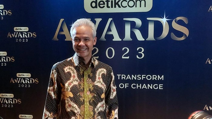 Ganjar Pranowo di acara detikcom Awards 2023