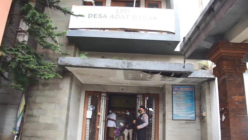 Kantor LPD Desa Adat Bakas di Banjarangkan, Klungkung, Bali, Kamis (21/9/2023). Ketua LPD Bakas I Made S menjadi tersangka kredit fiktif.