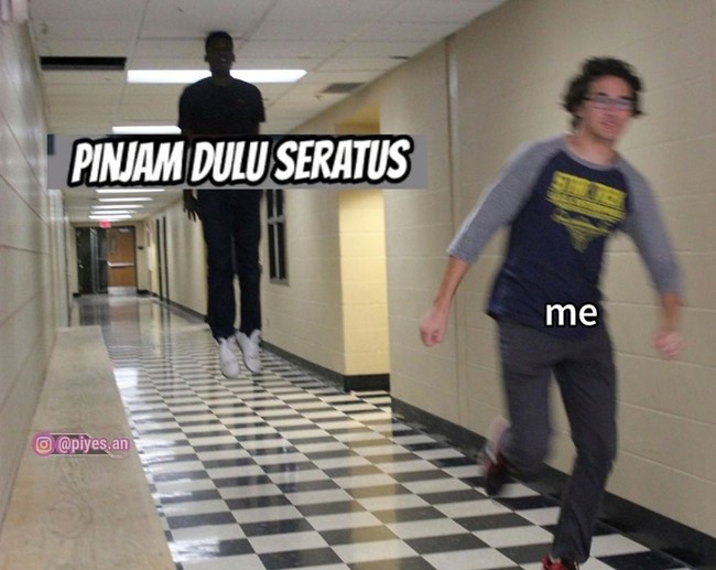 Lebih mengerikan dari dikejar hantu. Run bestie.. run.. Foto: instagram.com/piyes.an