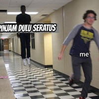 Lebih mengerikan dari dikejar hantu. Run bestie.. run.. Foto: instagram.com/piyes.an