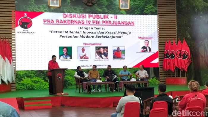 PDIP gelar diskusi petani milenial (Mulia Budi/detikcom)