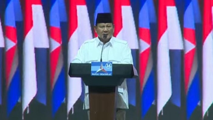 Prabowo Subianto di Rapimnas Demokrat