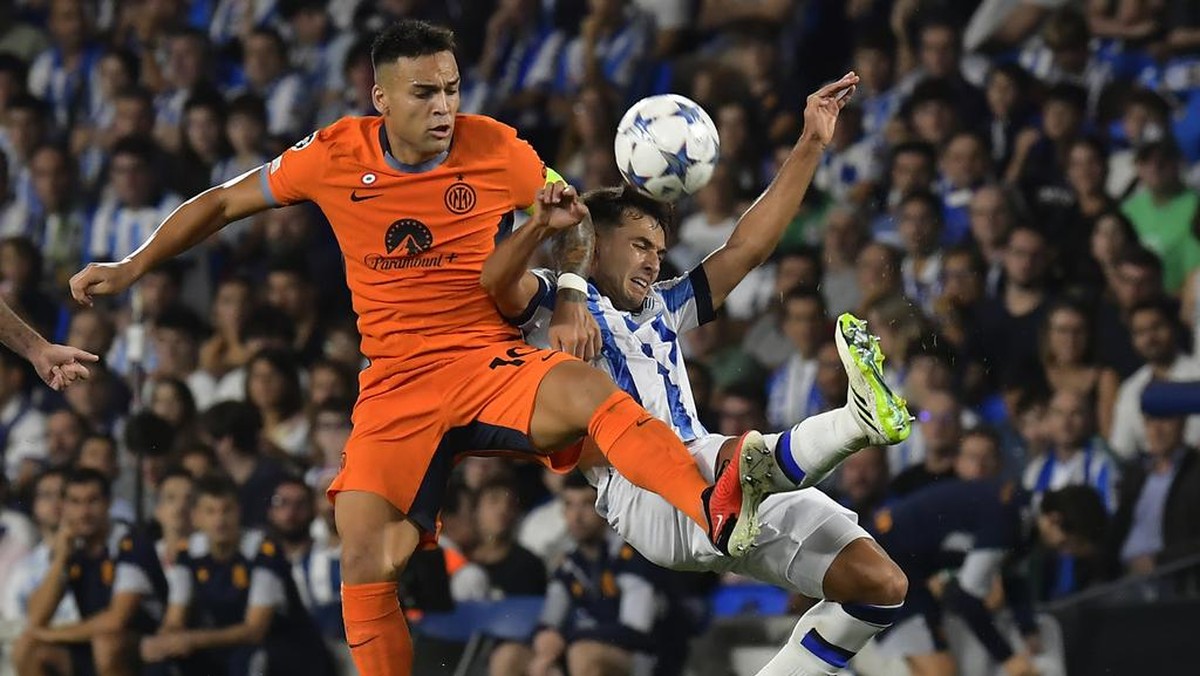 Inter Milan dan Real Sociedad berebut juara Grup B Liga Champions 2023/2024 (AP/Alvaro Barrientos)