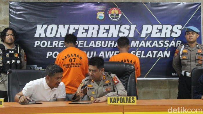 Rilis kasus preman palak satu keluarga di Pelabuhan Makassar.