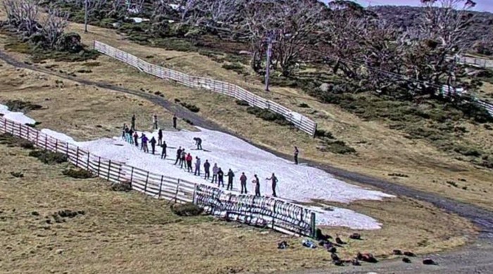 Sepetak salju di Resor Guthega, Australia