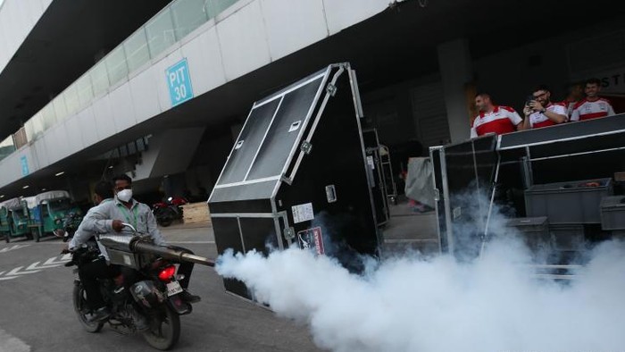 Sirkuit Internasional Buddh, India mulai di-fogging.