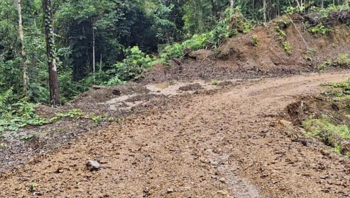 Ruas jalan Simei-Obi di Kabupaten Teluk Bintuni.
