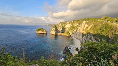 Kawasan objek wisata Pantai Diamond yang menerapkan pungutan sendiri, Jumat (22/9/2023).