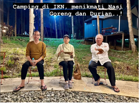 Jokowi, Sri Mulyani, dan Basuki berkemah di IKN