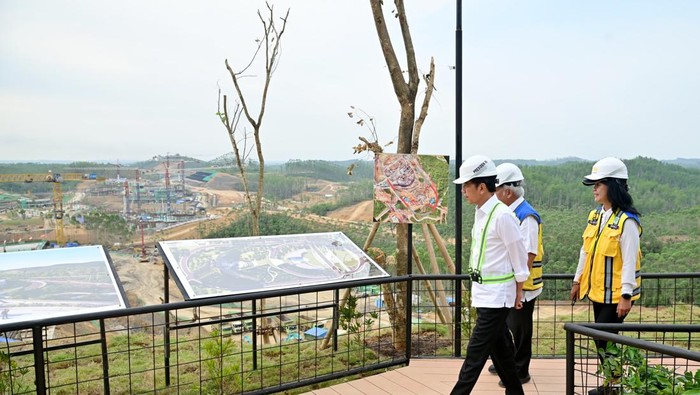Jokowi cek proyek Kantor Presiden di IKN