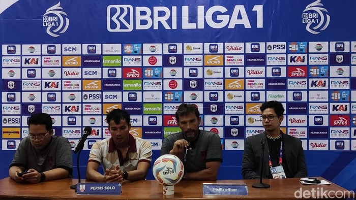 Jumpa pers usai laga Rans Nusantara vs Persis Solo di Stadion Maguwoharjo, Jumat (22/9/2023).