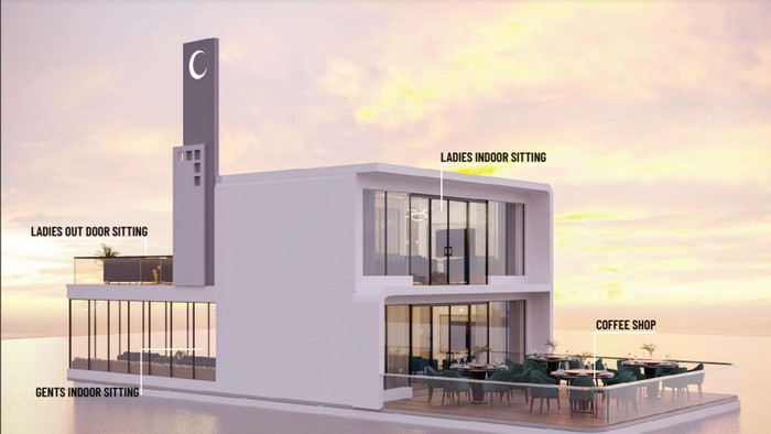 Masjid bawah air semi terapung Dubai Desain masjid bawah air semi terapung yang akan dibangun di Dubai