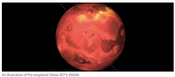 Planet dari besi solid seukuran Bumi, diduga telanjang tersisa intinya