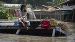 Potret Warga Pulau Sungai di India, Banjir Bikin Hidup Tak Menentu