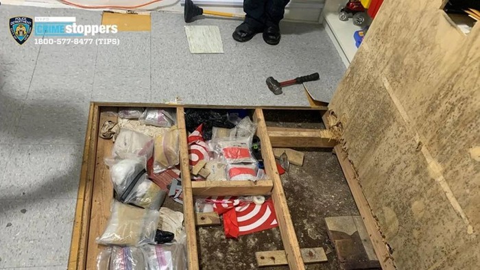 Authorities discovered a trap floor and drugs hidden in the Bronx day care center where a 1-year-old boy died of a suspected fentanyl overdose, the NYPD said. (NYPD News/X)