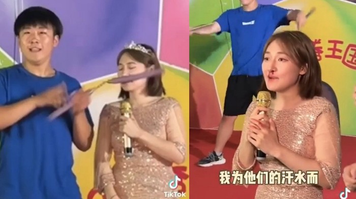 Zhou Zhou, presenter asal China yang viral di TikTok.