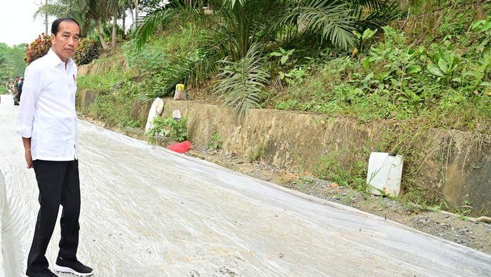 Jokowi Tinjau Jalan di IKN