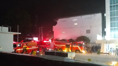 Kebakaran di Rumah Sakit (RS) Murni Teguh, Jalan Raya/Kelurahan Tuban, Kecamatan Kuta, Kabupaten Badung.