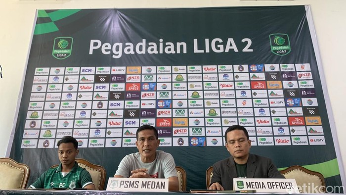 Konferensi pers laga PSMS Medan Vs Persiraja Banda Aceh. (Raja Malo Sinaga/detikSumut)