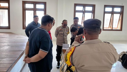 Mediasi siswa adu jotos di Denpasar Utara, Sabtu (23/9/2023).