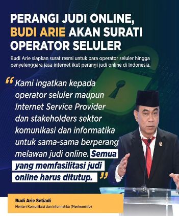 Menkominfo Budi Arie Setiadi akan surati operator seluler terkait judi online. (Instagram/budiariesetiadi)
