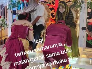 Pernikahan di Kalteng Viral, Momen Sungkeman dari Haru Jadi Ambyar Bikin Ngakak