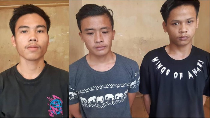RA, AS, dan RS, pelaku pemerkosaan gadis di Bengkulu Selatan.