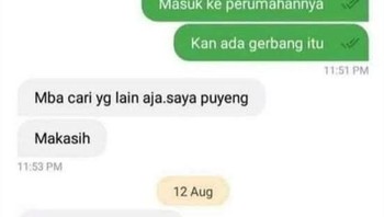 Abang ojeknya ngerjain aja nih, haha. Foto: Twitter/khansaneira