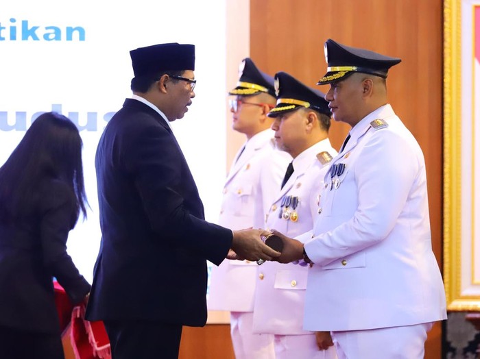 Bergas Catursasi Penanggungan dilantik sebagai Penjabat (Pj) Bupati Kudus, Minggu (24/9/2023).