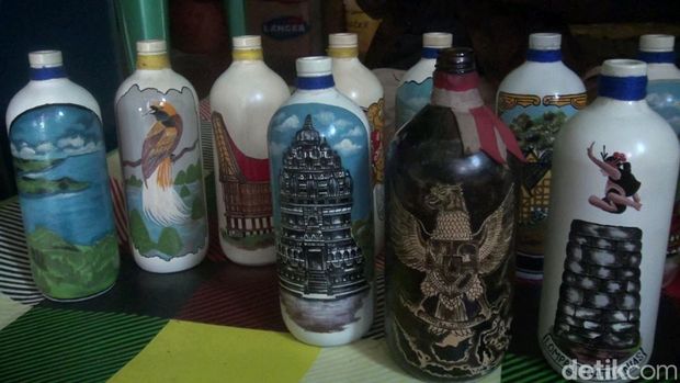 Botol lukisan hasil karya Bastian