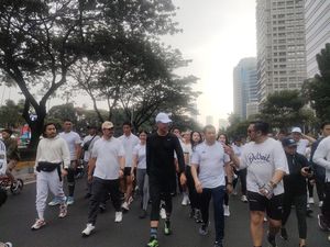 Ganjar Pranowo hingga Hary Tanoe Olahraga Bareng di CFD Jakarta